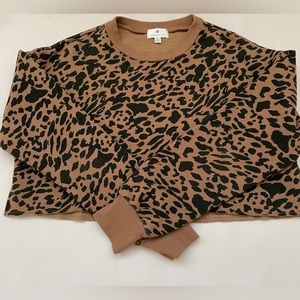 Cropped animal print sweatshirt. Women’s size small.